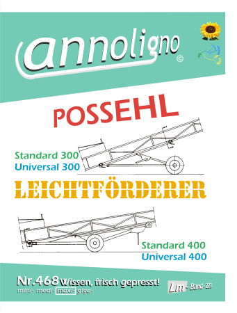 POSSEHL Harder Leichtförderer Förderband Typ Standard & Universal Bild- Bedienungsanleitung & Bild- Ersatzteilliste & Explosionszeichnungen - annoligno 468